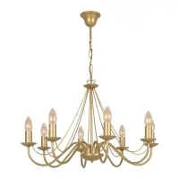 Cel mai vândut Lustră Bartez, 8xE14, D65cm, H75cm, metal auriu