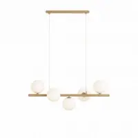Lustră Ardi, 5xG9, L65cm, metal bej, sticlă albă Noutate
