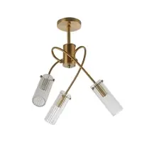 Chilipir Lustra Spire KL103023, 3xE14, L52cm, H44cm, metal cupru, sticlă transparentă