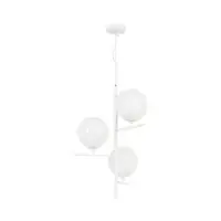Super ofertă Lustra globuri Cosmic KL113026, 3xE27, L40 cm, metal alb, sticlă albă