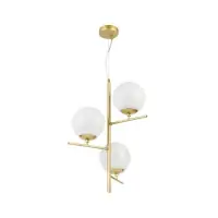 Disponibil imediat Lustra globuri Cosmic KL113023, 3xE27, L40 cm, metal auriu, sticlă albă