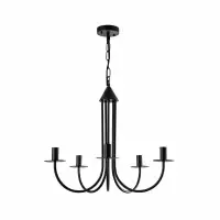 Lustra Blest KL115009, 5xE14, D64cm, H104cm, metal negru Preferatul clienților