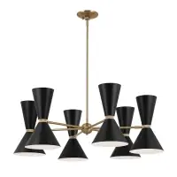 Lichidare de stoc Lustra living Phix KL-PHIX-6-CBB, 12xE27, D98,4 cm, negru, bronz