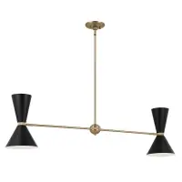 Reducere de preț Lustra living Phix KL-PHIX-2-LINEAR-CBB, 4xE27,L130,03 cm, negru, bronz