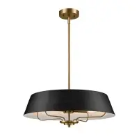 Lustra Luella KL-LUELLA-4P-BKB, 4xE14, D55,9 cm, metal alamă, negru Retur gratuit