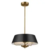 Chilipir Lustra Luella KL-LUELLA-3P-BKB, 3xE14, metal alamă, negru