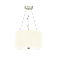 Lustră Pearce, 3xE27, D35,6 cm, H35,7-125,8 cm, metal crom, textil ivory Reducere extra