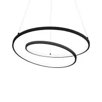 Reducere extra Lustră LED Oz 304588, L 80 cm, neagră, dimabilă Dali/Push
