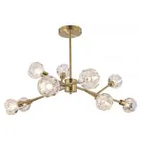 Bestseller Lustră living Kassia, 9xG9, D61,5cm, H43cm, metal auriu, sticlă transparentă