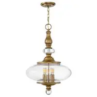Lustra Wexley, metal alamă, H 388,7cm, 5 becuri, HK-WEXLEY-5P-HB Expediere rapidă
