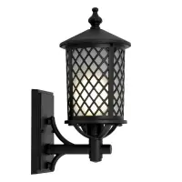 Calitate înaltă Aplică exterior Chicago, 1xE27, IP44, H45cm, metal negru