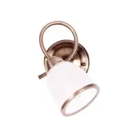 Aplică Samira, 1xE14, H21cm, L16 cm, metal crom patinat, sticlă albă Preț promoțional