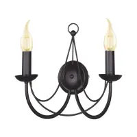 Discount Aplică Perseo, 2xE14, H29cm, L35m, metal negru