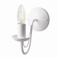 Plată securizată Aplică Bartez, 1xE14, H20cm, L11m, metal alb
