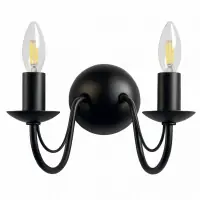 Cel mai vândut Aplică Bartez, 2xE14, H20cm, L30m, metal negru