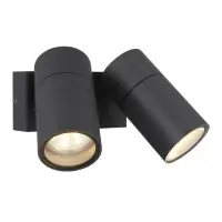 Aplica exterior cu doua spoturi orientabile Piper, 2xGU10, L13 cm, IP44, antracit Retur gratuit