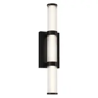 Plată sigură Aplica baie si exterior Fayton QN-FAYTON-M-BK, 21,6W LED, H54cm, IP44, negru mat