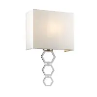 Aplica perete Ria, 1xE27, H47,4cm, L27cm, metal crom, abajur textil alb Ofertă specială
