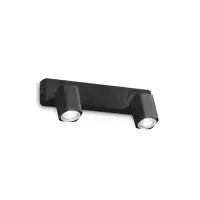 Discount Aplica cu spoturi orientabile Rudy 321509, 2x7W GU10 LED, alb cald, L 23 cm, negru