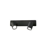 Aplica cu spoturi orientabile Rudy 229034, 2x7W GU10 LED, alb cald, L 32 cm, negru Doar azi