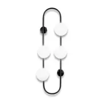Doar azi Aplica design Galilei AP4, L 72 cm, 4xG9, sticla alba, metal negru