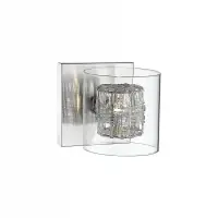 Retur gratuit Aplica Klass AP1, H 16 cm L 14,5 cm, 1x3W G9 LED, metal argintiu sticla transparenta