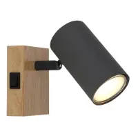 Noutate Aplică spot orientabil Robby 57911-1G, antracit, maro