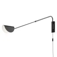 Lampă de citit cu design minimalist Mollis, 1xG9, L 105 cm, H 36 cm, neagră Livrare rapidă