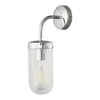 Promoție Aplica pentru exterior sau pentru baie Yago 3309, 1xE27, H 32,5 cm, metal crom, sticlă transparentă