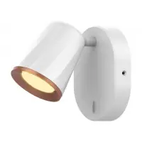 Lampă citit Solange, 6W-LED, 380 lm, H 122 mm L 80 mm, metal alb, lumină caldă, cu micro-intrerupator Cumpărături sigure