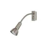 Lampă citit de priza cu brat flexibil Anja, 1xE14, nichel, intrerupator Plată securizată