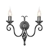 Aplică HARLECH, negru, H 37.5cm, 2 becuri, HR2A-BLACK Ofertă limitată