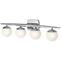 Aplică baie și oglinda Kichler Jasper, crom, L 82cm, H 20cm, 4 becuri, KL-JASPER4-BATH Calitate înaltă