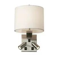Aplică LED citit tip hotel Belmont cu 3 becuri (2 LED) și 2 intrerupatoare, BELMONT-3W Nu rata
