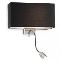 Ofertă Lampă LED citit cu lumină de ambient Ideal Lux HOTEL AP2 NERO 35956