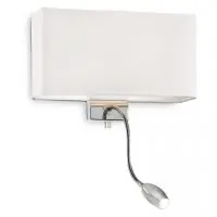 Lampă citit LED cu lumină de ambient Ideal Lux HOTEL AP2 BIANCO 35949 Plată securizată