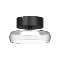 Plafoniera Float MOD498CL-L13BK, 13W, D20cm, H11,5cm, sticlă transparentă Livrare rapidă