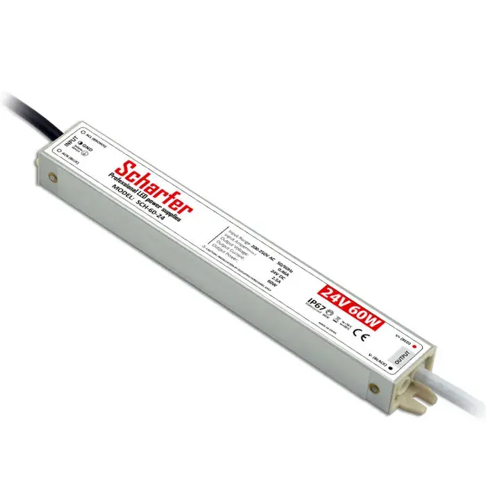 Alimentator 24V-2.5 A-60W, grad protectie IP67, profesional Popular