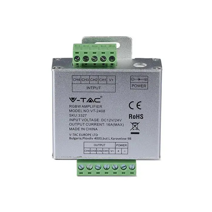 Amplificator pentru banda LED 212159, RGB+W, 12/24V, 16A Chilipir