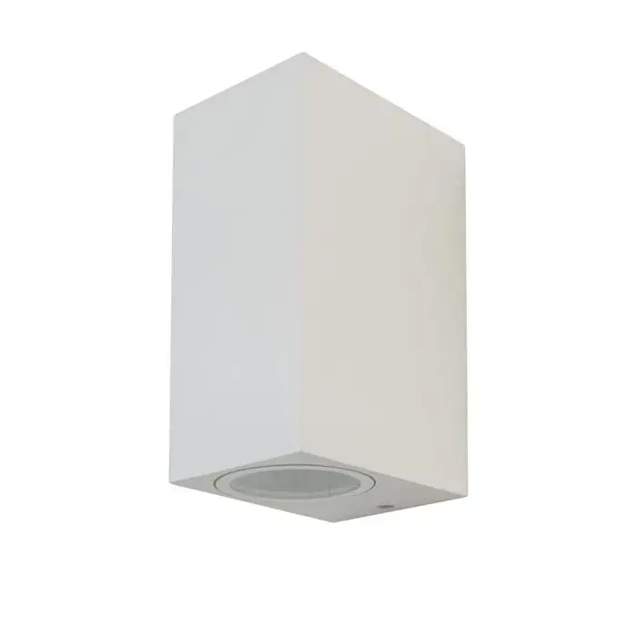 Aplica de perete, 2xGU10, patrata, Corp alb, IP44 Reducere specială