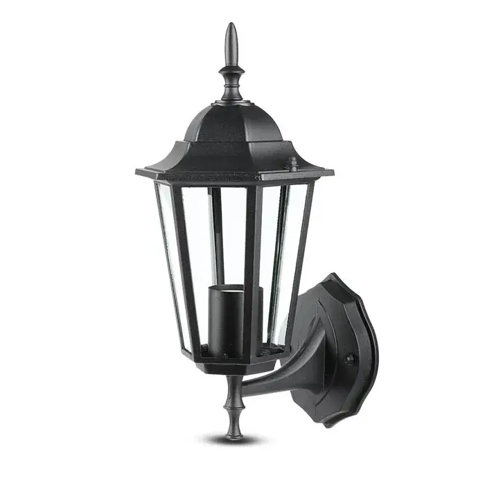 Aplica de exterior 1xE27, corp negru mat, directie in sus, IP44 Premium