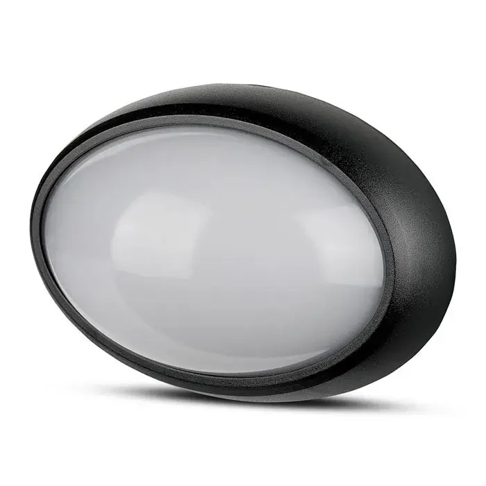 Aplica fatada LED, 8W, ovala, corp negru, IP54, 3000K Ultima șansă