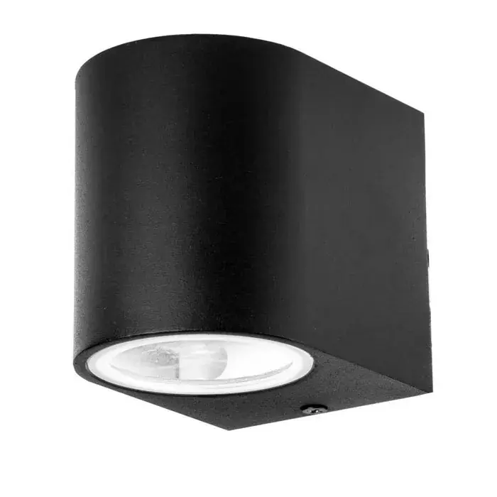 Aplica de perete din aluminiu, 1xGU10, negru, rotund, IP44 Reduceri