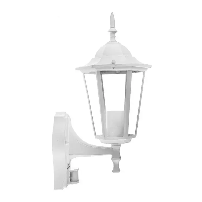 Aplica de exterior cu senzor de miscare, 1xE27, alb mat, IP44 Popular