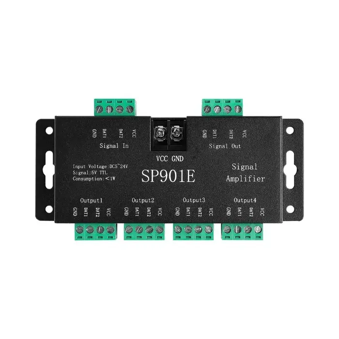 Amplificator banda LED digitala pixel SPI, 5-24V, 4 canale, SP901E Promoție