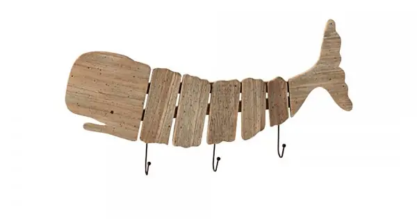 Bestseller Cuier 3 Cârlige Balenă Lemn Natural