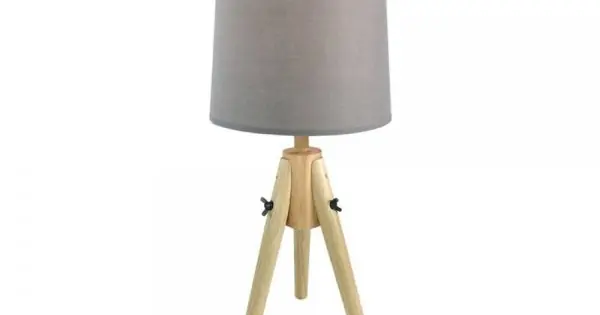 Vezi acum Veioză Scandinavică Lemn Culoare Abajur Gri