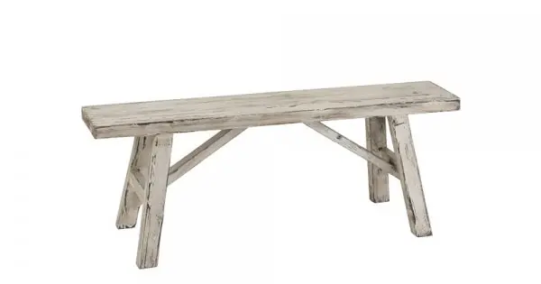 Banchetă Lemn IBIZA Alb Rustic Ultima șansă