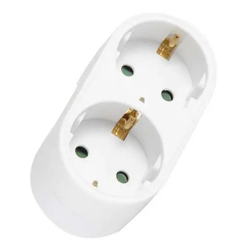 Adaptor cu 2 prize 16A 230V Max3500W IP20 - Alb Ofertă