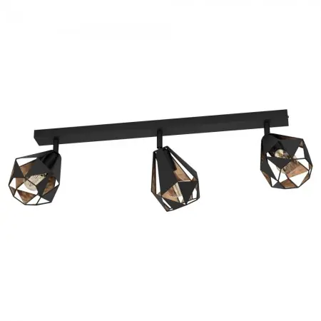 Aplica/Plafoniera EGLO Carlton 7 43717 E27 3X40W 220-240V,50/60Hz L 730mm x l 160mm x H 255mm otel negru/cupru antichizat IP20 Livrare rapidă